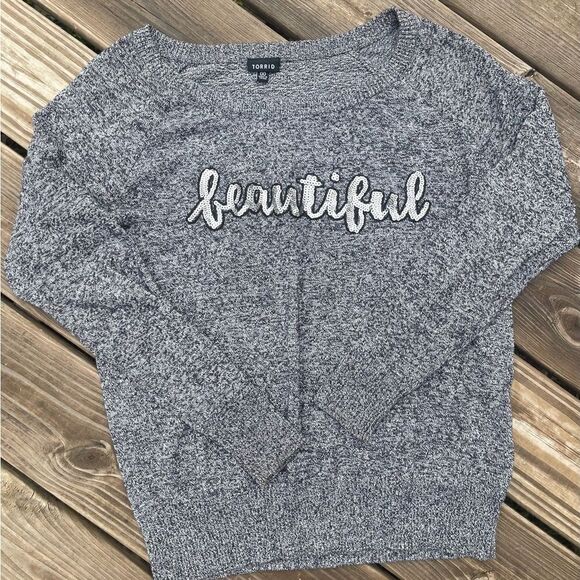 Torrid “beautiful” sequins sweater  - Picture 1 of 3